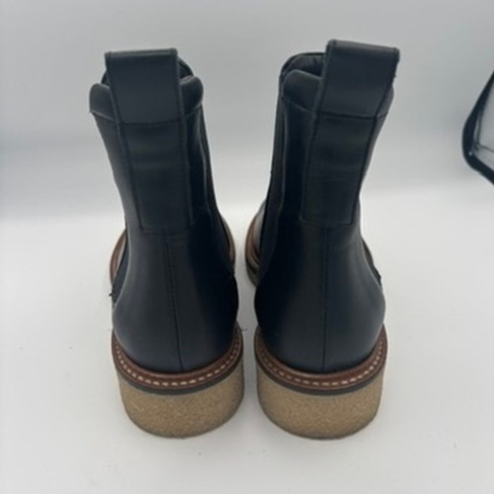Everlane Chelsea Boot Women Sz 5 Black Leather Italian Made Classic Ankle Boot - Picture 5 of 14
